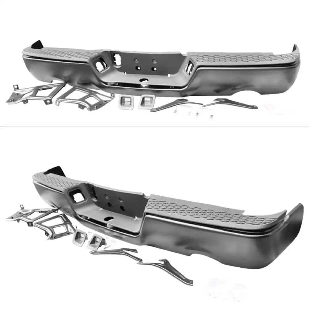 2009-2018 Dodge Ram 1500 Rear Step Bumper With Exhaust Holes - Steel