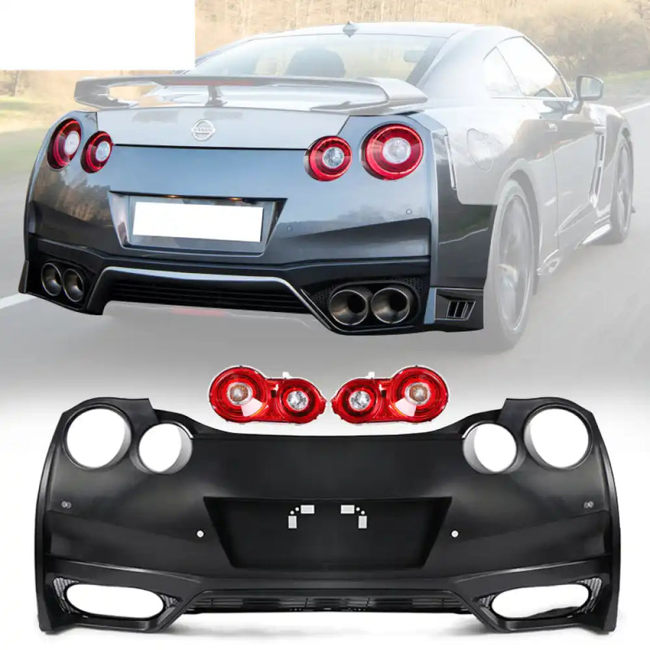2009-2024 Nissan GTR R35 OE Rear Bumper + Tail Lights 2PC