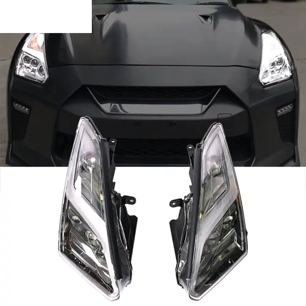 2009-2024 Nissan R35 GTR GT-R Front Bumper & Hood Cover & Headlights