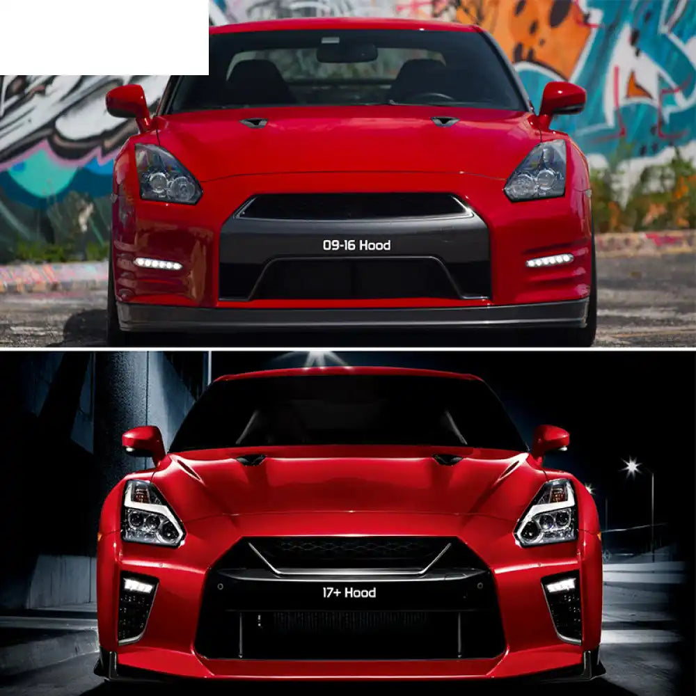 2009-2024 Nissan R35 GTR Hood Facelift Style(17+) Car Hood Replacement