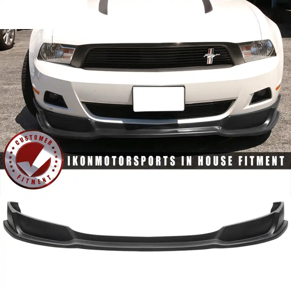 2010-2012 Ford Mustang V6 Unpainted Black Front Bumper Lip PU