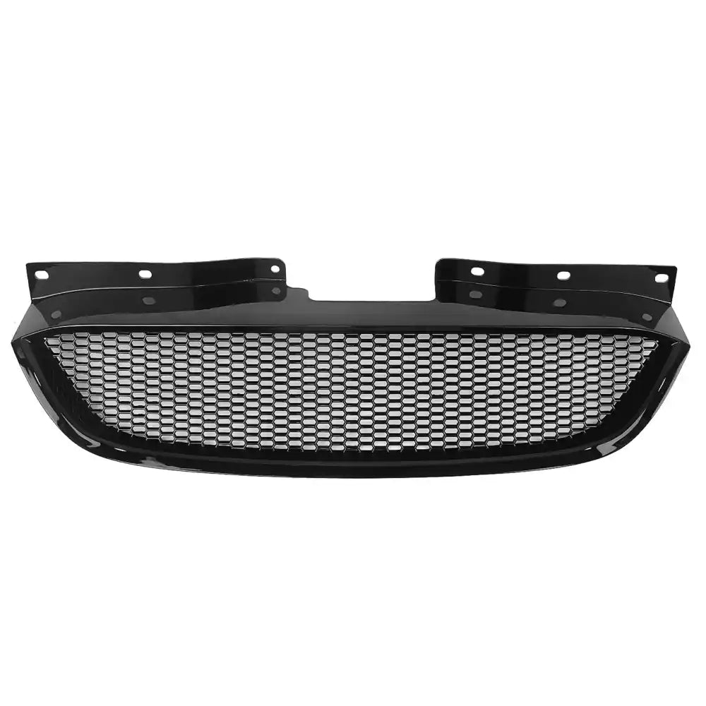 2010-2012 Hyundai Genesis Coupe Honeycomb Style Front Bumper Upper Grille Replacement Gloss Black ABS Gloss Black