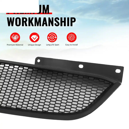 2010-2012 Hyundai Genesis Coupe Honeycomb Style Front Bumper Upper Grille Replacement Matte Black ABS Matte Black