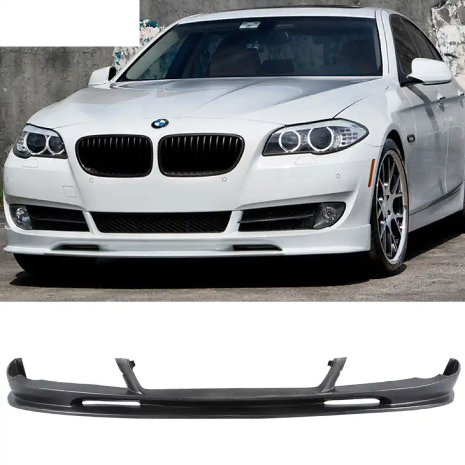 2010-2013 BMW F10 3D Style Unpainted Black Front Bumper Lip Spoiler PU