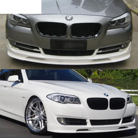 2010-2013 BMW F10 3D Style Unpainted Black Front Bumper Lip Spoiler PU