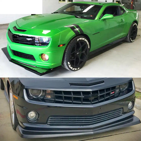 2010-2013 Camaro V8 SS Z28 Style Unpainted Black Front Bumper Lip PU