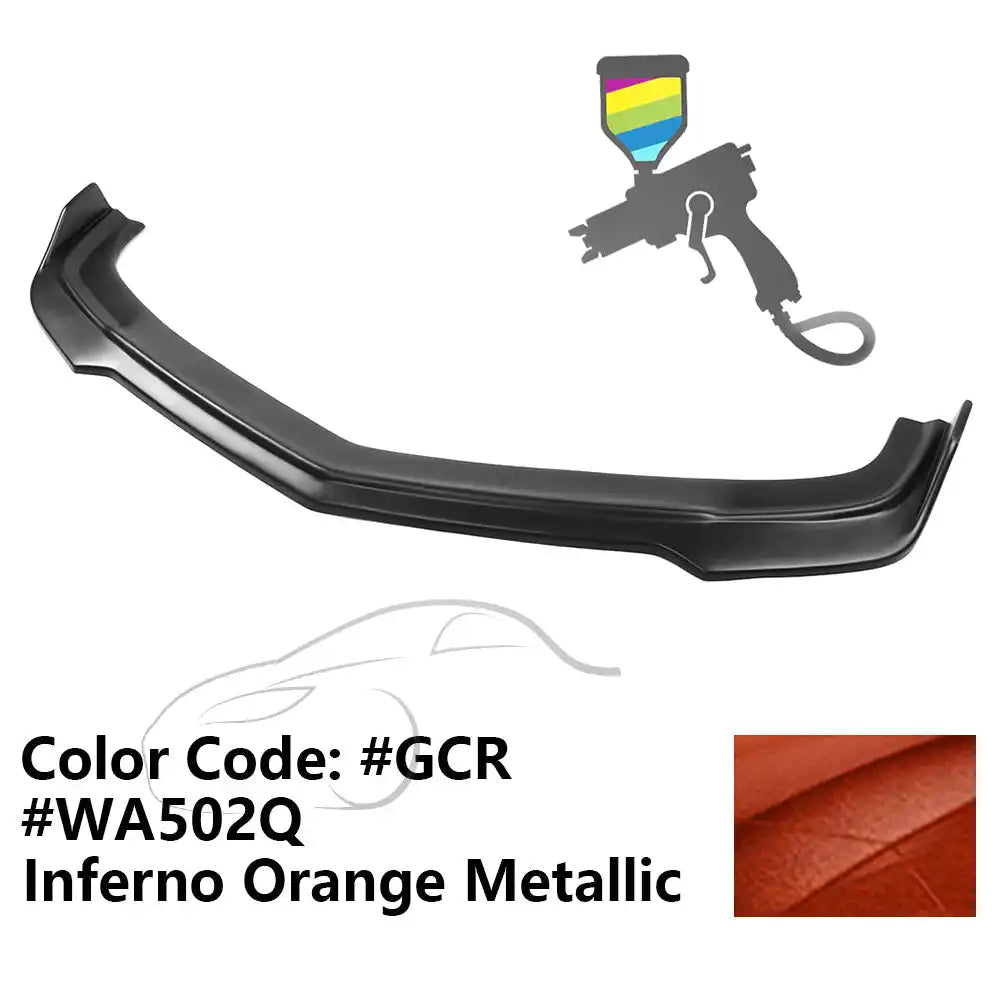 2010-2013 Chevy Camaro V8 SS V2 Style Front Bumper Lip Spoiler PP Painted #28, 28U, 502Q, GCR, WA502Q Inferno Orange