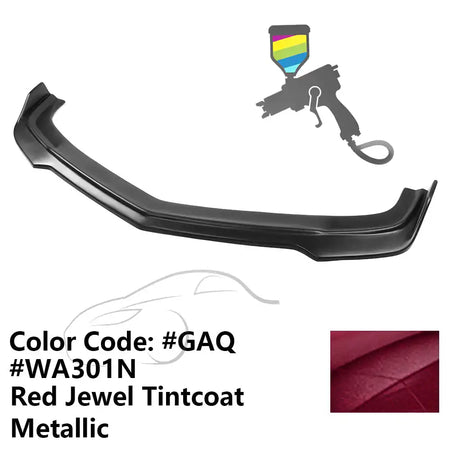 2010-2013 Chevy Camaro V8 SS V2 Style Front Bumper Lip Spoiler PP Painted #301N, 80, GAQ, WA301N Red Jewel Tintcoat