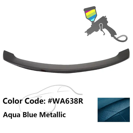 2010-2013 Chevy Camaro ZL1 Painted Color ABS Trunk Spoiler W/ LED Lamp Painted #WA638R Aqua Blue Metallic