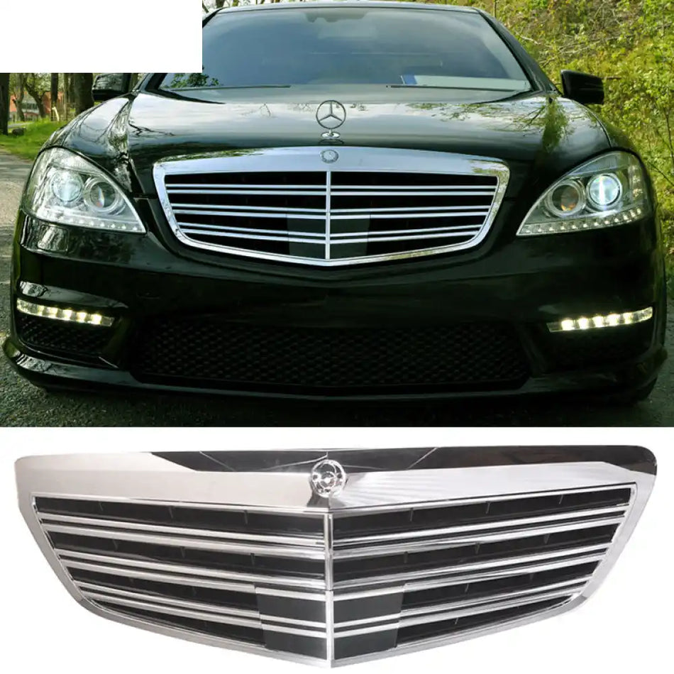 2010-2013 Mercedes-Benz W221 S Class Front Bumper Hood Grille ABS
