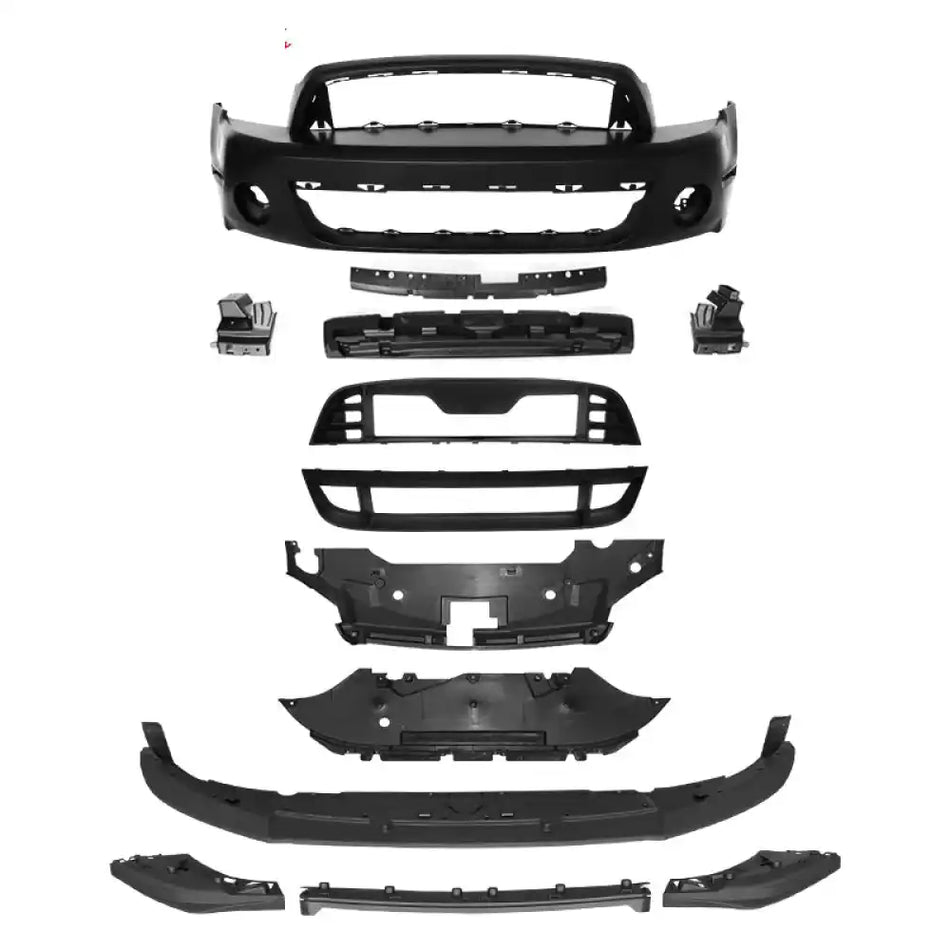 2010-2014 Ford Mustang GT500 Style Front Bumper Cover w/ Grille Lip
