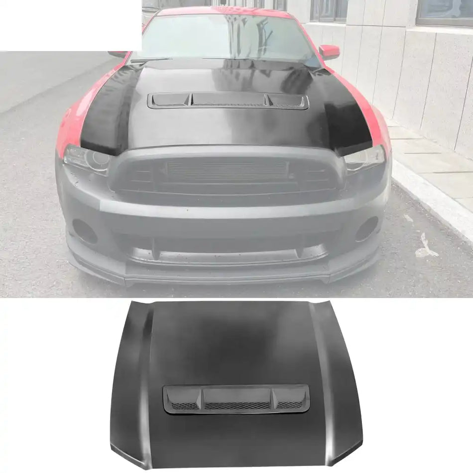 2010-2014 Ford Mustang GT500 Style Hood Aluminum Air Intake Panel