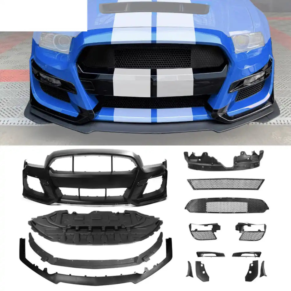2010-2014 Ford Mustang GT500 to S550 GT500 Style Front Bumper Cover