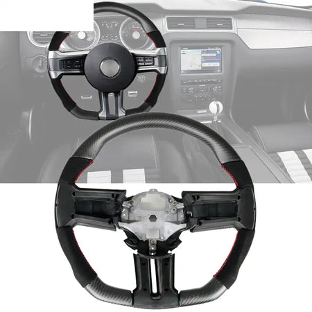 2010-2014 Ford Mustang Steering Wheel Carbon Fiber Alcantara / Matte Carbon Fiber