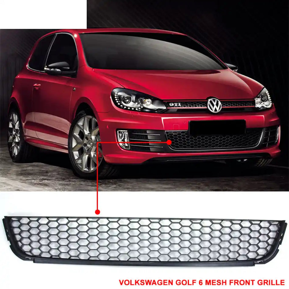2010-2014 Volkswegen Golf TDI Jetta MK6 Honeycomb Mesh Front Grille