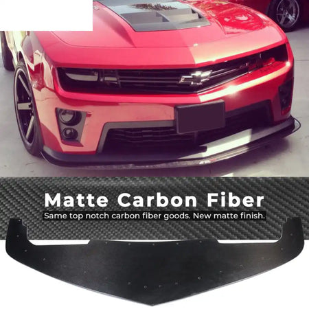 2010-2015 Chevy Camaro ZL1 DS Style Front Bumper Lip Carbon Fiber CF Matte Carbon Fiber