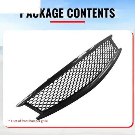 2010-2015 Infiniti G37 G25 Q40 Sedan Honeycomb Style Front Bumper Upper Grille Replacement Carbon Fiber Print ABS