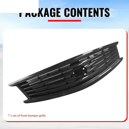 2010-2015 Infiniti G37 G25 Q40 Sedan OE Style Front Bumper Upper Grille Replacement Carbon Fiber Print ABS Carbon Fiber