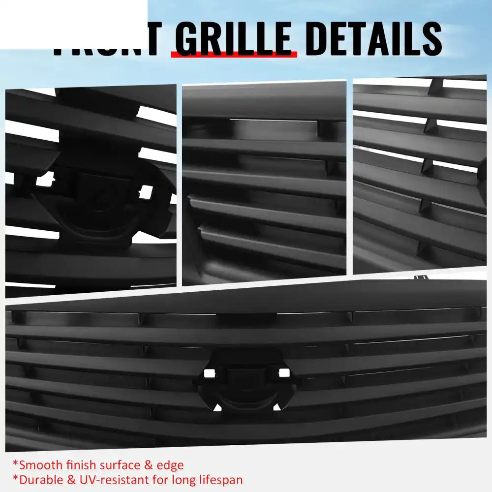 2010-2015 Infiniti G37 G25 Q40 Sedan OE Style Front Bumper Upper Grille Replacement Matte Black ABS Matte Black