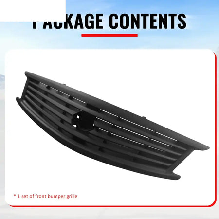 2010-2015 Infiniti G37 G25 Q40 Sedan OE Style Front Bumper Upper Grille Replacement Matte Black ABS Matte Black