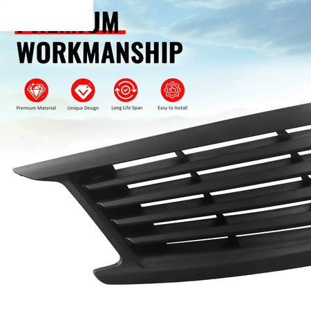 2010-2015 Infiniti G37 G25 Q40 Sedan OE Style Front Bumper Upper Grille Replacement Matte Black ABS Matte Black