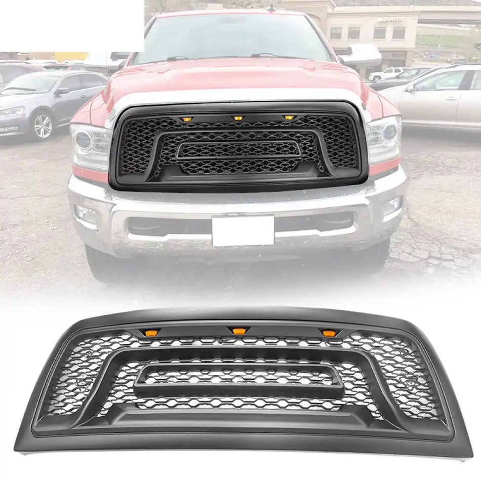 2010-2018 Dodge Ram 2500 3500 Front Grille w/ Signal Light Matte Black