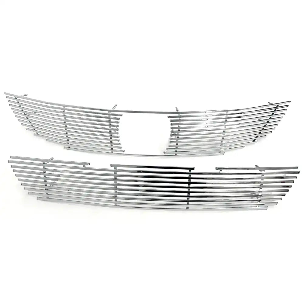 2011-2012 Honda Accord Coupe Front Upper + Lower Billet Grille Insert Chrome