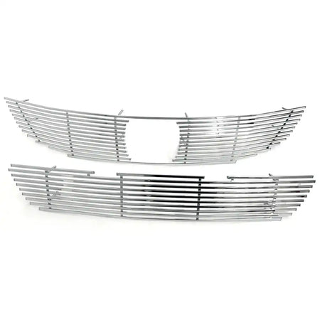2011-2012 Honda Accord Coupe Front Upper + Lower Billet Grille Insert Chrome
