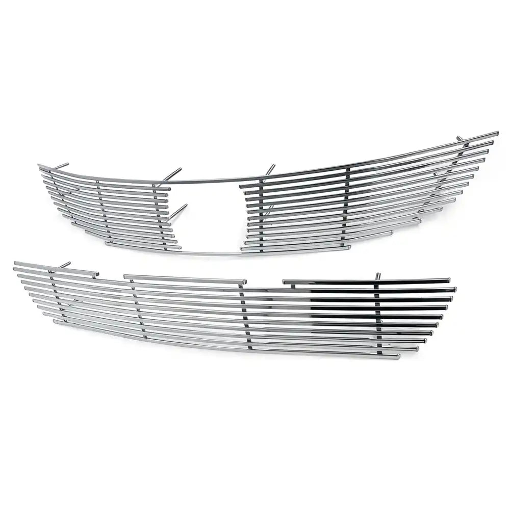 2011-2012 Honda Accord Coupe Front Upper + Lower Billet Grille Insert Chrome