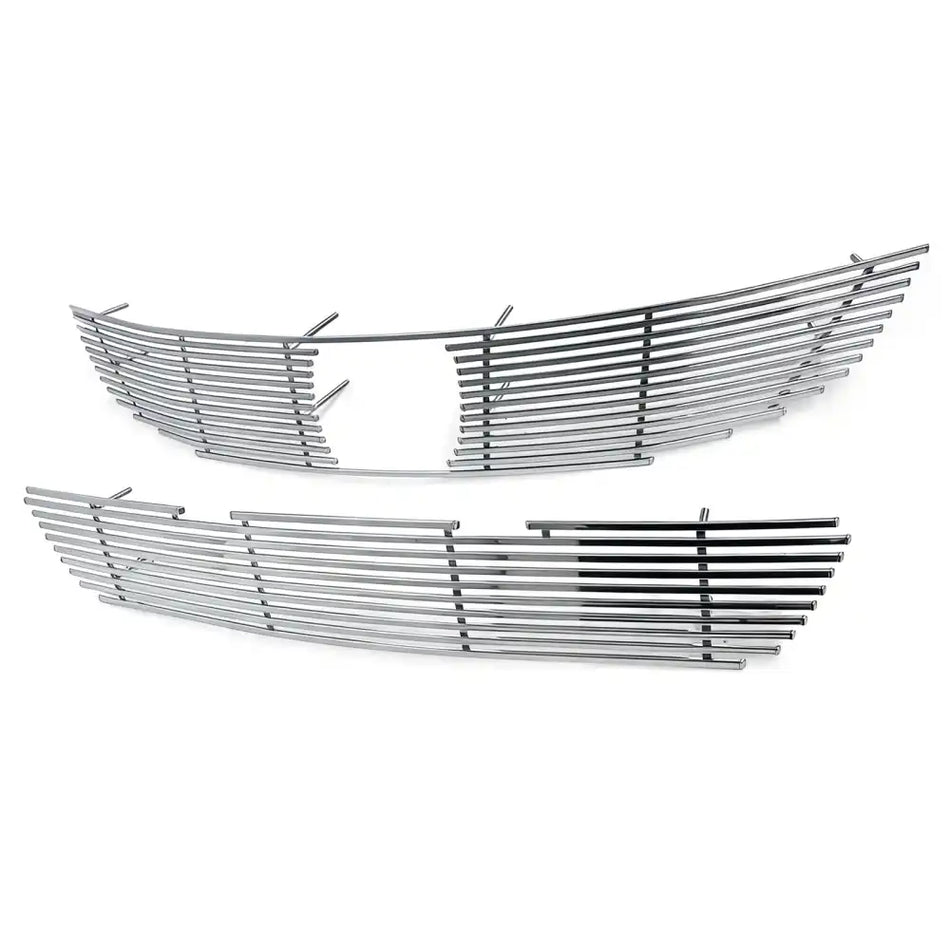 2011-2012 Honda Accord Coupe Front Upper + Lower Billet Grille Insert Chrome