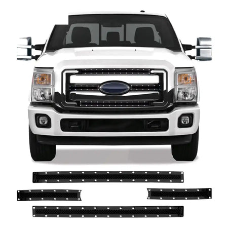 2011-2013 Ford F250 Super Duty Mesh Style Bumper Upper Grille Inserts
