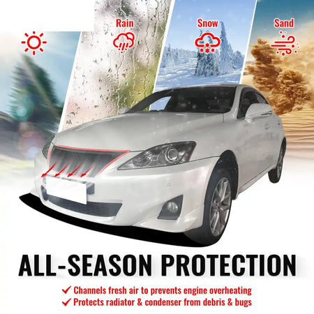 2011-2013 Lexus IS 250 IS350 Sedan Honeycomb Style Front Bumper Upper Grille Replacement Gloss Black ABS Gloss Black