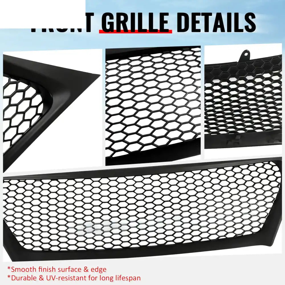 2011-2013 Lexus IS 250 IS350 Sedan Honeycomb Style Front Bumper Upper Grille Replacement Matte Black ABS Matte Black