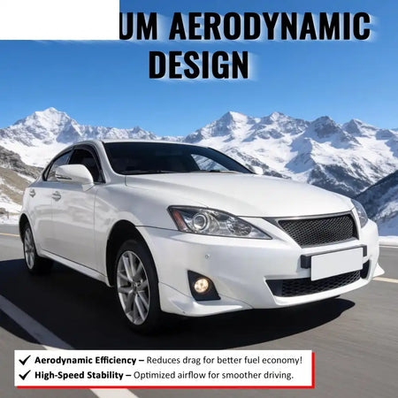 2011-2013 Lexus IS250 IS350 Sedan Honeycomb Style Front Bumper Upper Grille Replacement Carbon Fiber Print ABS Carbon