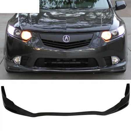 2011-2014 Acura TSX Unpainted Black Front Bumper Lip PU Unpainted Black