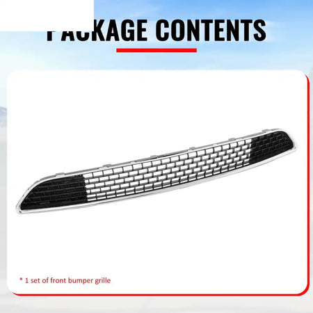 2011-2014 Chrysler 300 SRT8 Front Bumper Lower Grille SRT8 Style Chrome& Gloss Black ABS Mesh Grill Replacement Chrome&
