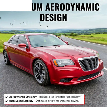 2011-2014 Chrysler 300 SRT8 Style Front Bumper Upper Grille Chrome& Gloss Black ABS Mesh Grill Replacement Chrome&