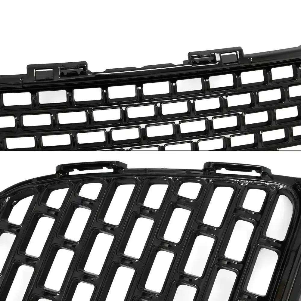 2011-2014 Chrysler 300 SRT8 Style Front Bumper Upper Grille Chrome& Gloss Black ABS Mesh Grill Replacement Chrome&