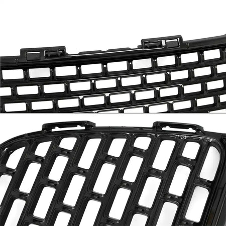 2011-2014 Chrysler 300 SRT8 Style Front Bumper Upper Grille Chrome& Gloss Black ABS Mesh Grill Replacement Chrome&