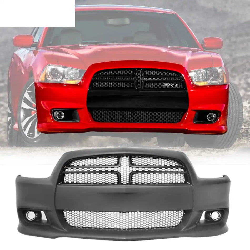 2011-2014 Dodge Charger Front Bumper Cover SRT8 Style Unpainted PP