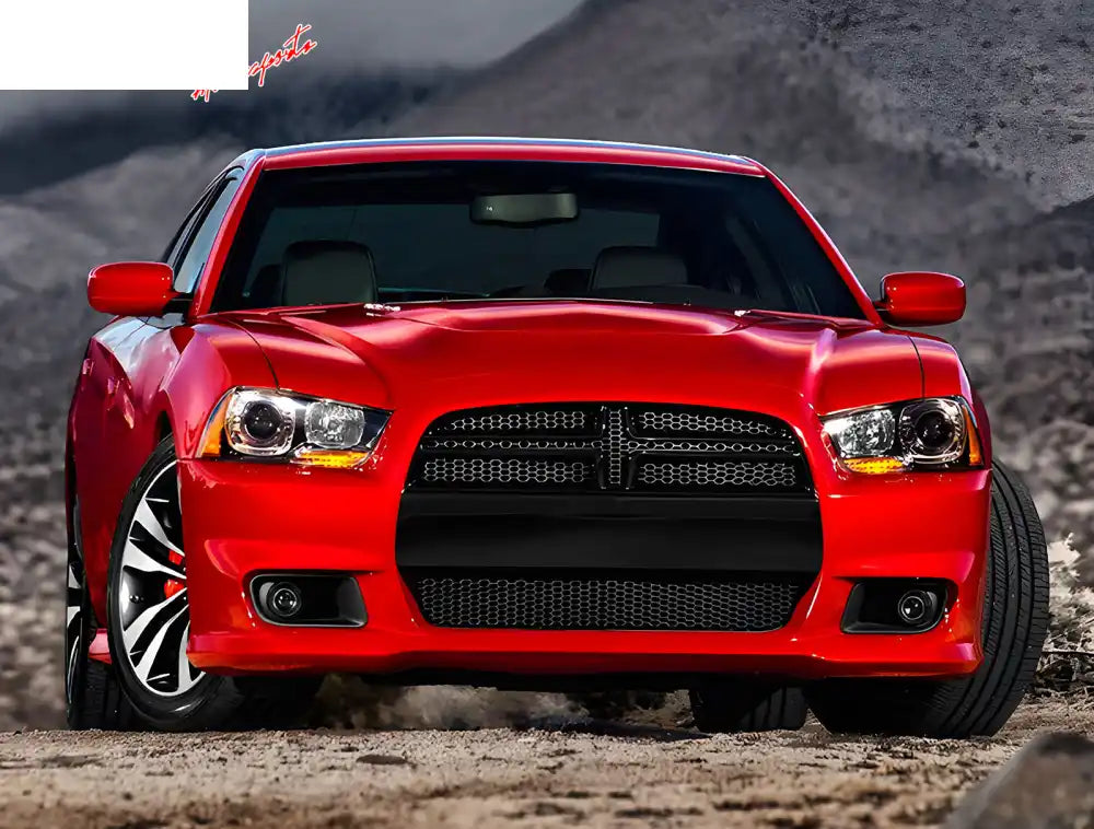 2011-2014 Dodge Charger SRT8 Front Bumper Cover + Grilles Unpainted PP