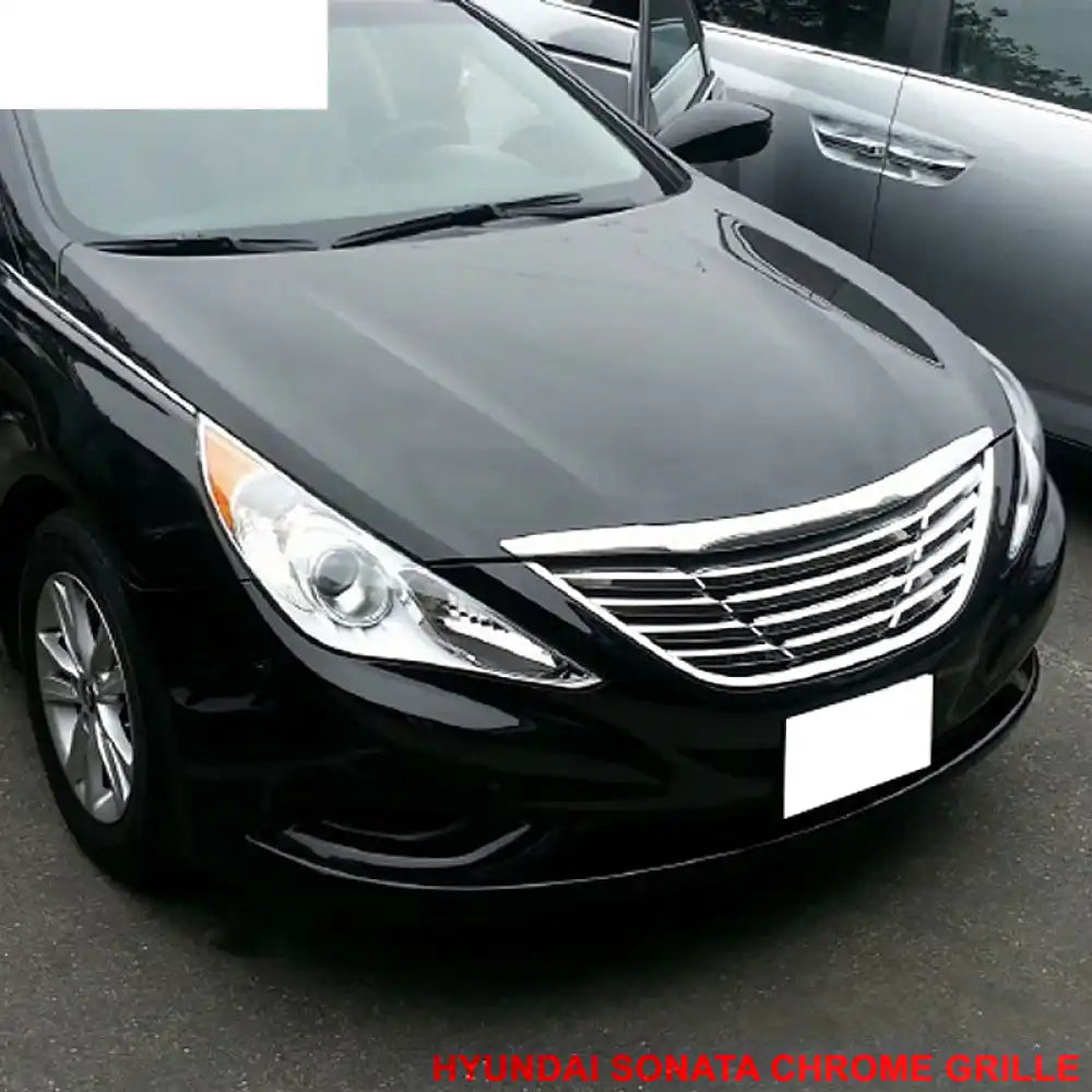 2011-2014 Hyundai Sonata Front Upper Mesh Grille Chrome Horizon ABS