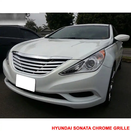 2011-2014 Hyundai Sonata Front Upper Mesh Grille Chrome Horizon ABS