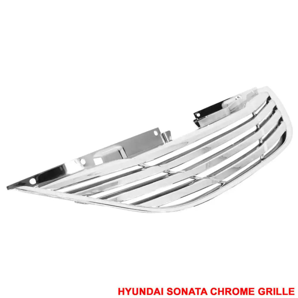 2011-2014 Hyundai Sonata Front Upper Mesh Grille Chrome Horizon ABS