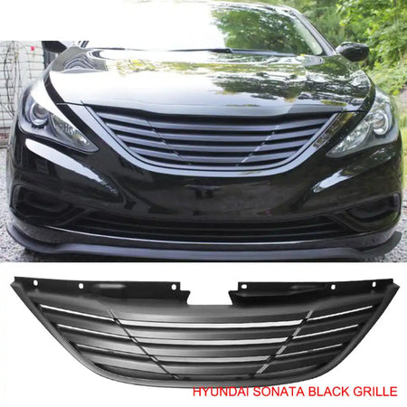 2011-2014 Hyundai Sonata Horizontal Style Front Upper Hood Grille ABS