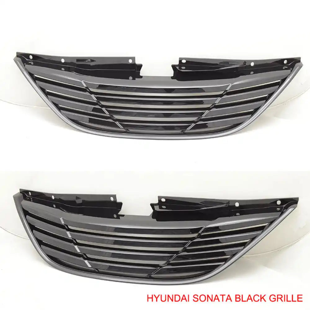 2011-2014 Hyundai Sonata Horizontal Style Front Upper Hood Grille ABS