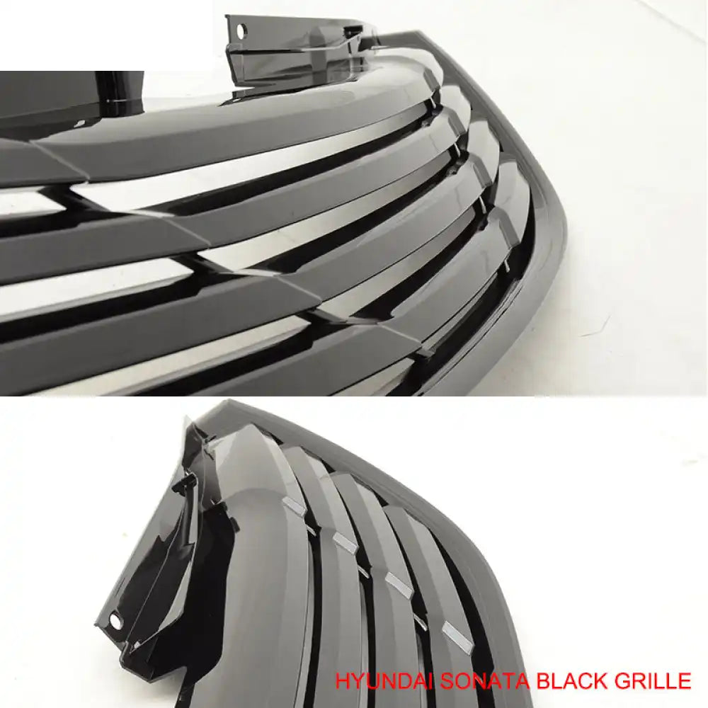 2011-2014 Hyundai Sonata Horizontal Style Front Upper Hood Grille ABS