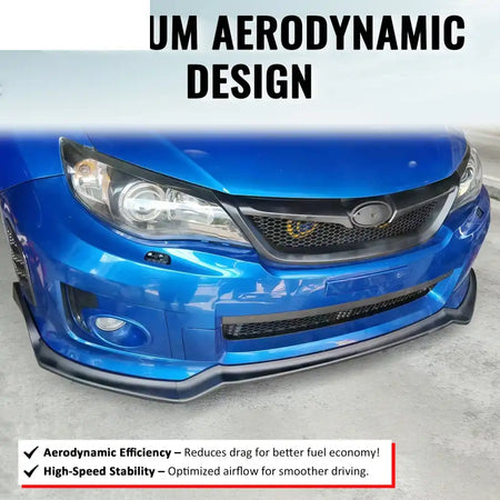 2011-2014 Subaru Impreza WRX & WRX STI Honeycomb Style Front Bumper Upper Grille Replacement Gloss Black ABS