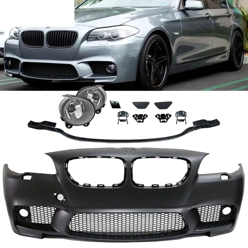 2011-2016 BMW 5-Series F10 M5 Style Front Bumper with Fog Lights