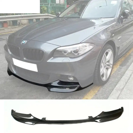 2011-2016 BMW 5 Series F10 V Style Front Bumper Lip Carbon Fiber Carbon Fiber
